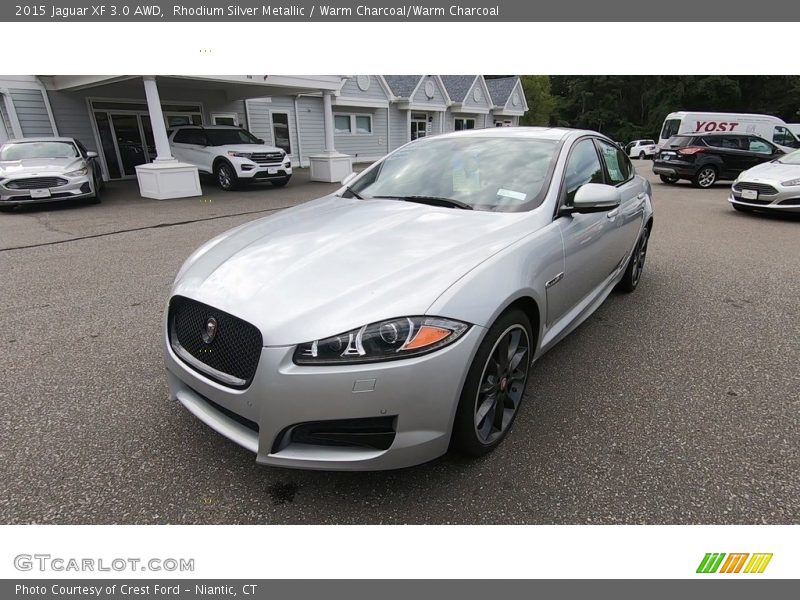 Rhodium Silver Metallic / Warm Charcoal/Warm Charcoal 2015 Jaguar XF 3.0 AWD
