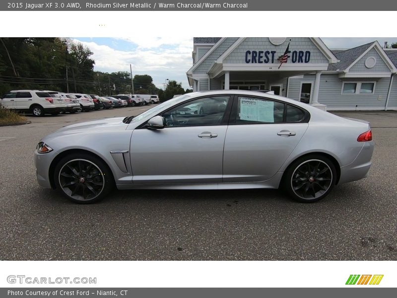Rhodium Silver Metallic / Warm Charcoal/Warm Charcoal 2015 Jaguar XF 3.0 AWD
