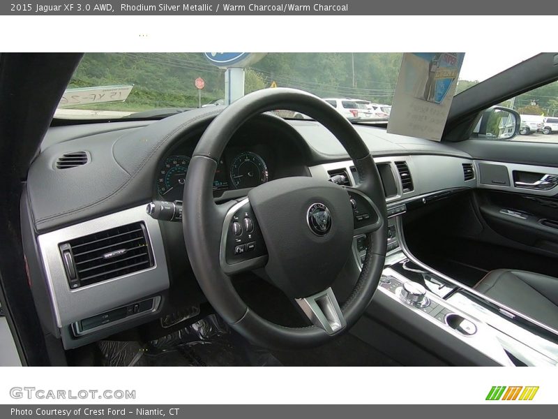 Rhodium Silver Metallic / Warm Charcoal/Warm Charcoal 2015 Jaguar XF 3.0 AWD