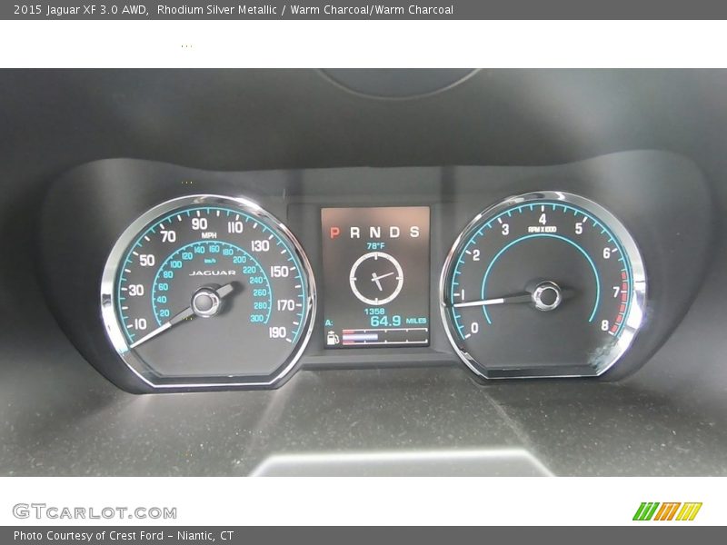Rhodium Silver Metallic / Warm Charcoal/Warm Charcoal 2015 Jaguar XF 3.0 AWD