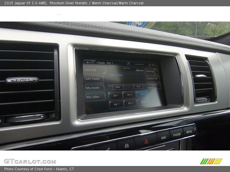 Rhodium Silver Metallic / Warm Charcoal/Warm Charcoal 2015 Jaguar XF 3.0 AWD