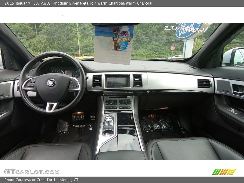 Rhodium Silver Metallic / Warm Charcoal/Warm Charcoal 2015 Jaguar XF 3.0 AWD
