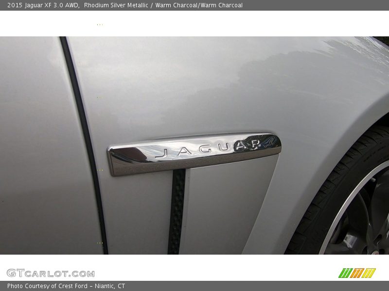 Rhodium Silver Metallic / Warm Charcoal/Warm Charcoal 2015 Jaguar XF 3.0 AWD