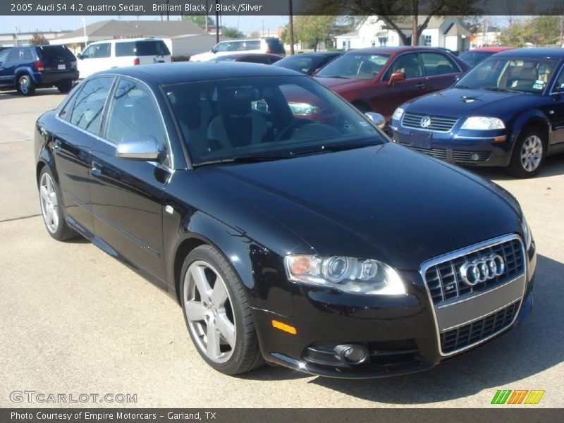 Brilliant Black / Black/Silver 2005 Audi S4 4.2 quattro Sedan