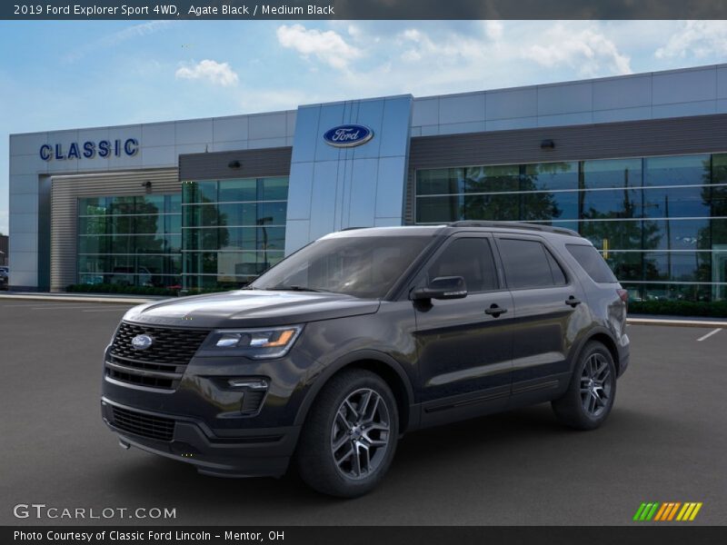 Agate Black / Medium Black 2019 Ford Explorer Sport 4WD