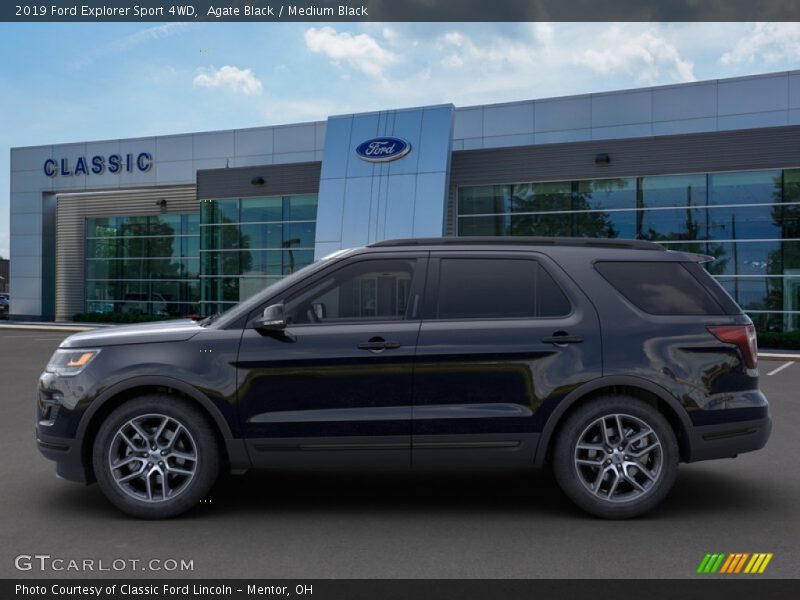 Agate Black / Medium Black 2019 Ford Explorer Sport 4WD