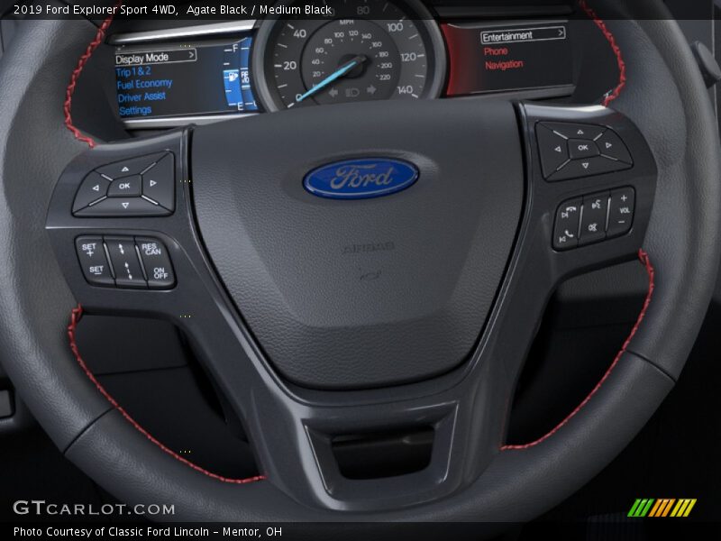 Agate Black / Medium Black 2019 Ford Explorer Sport 4WD