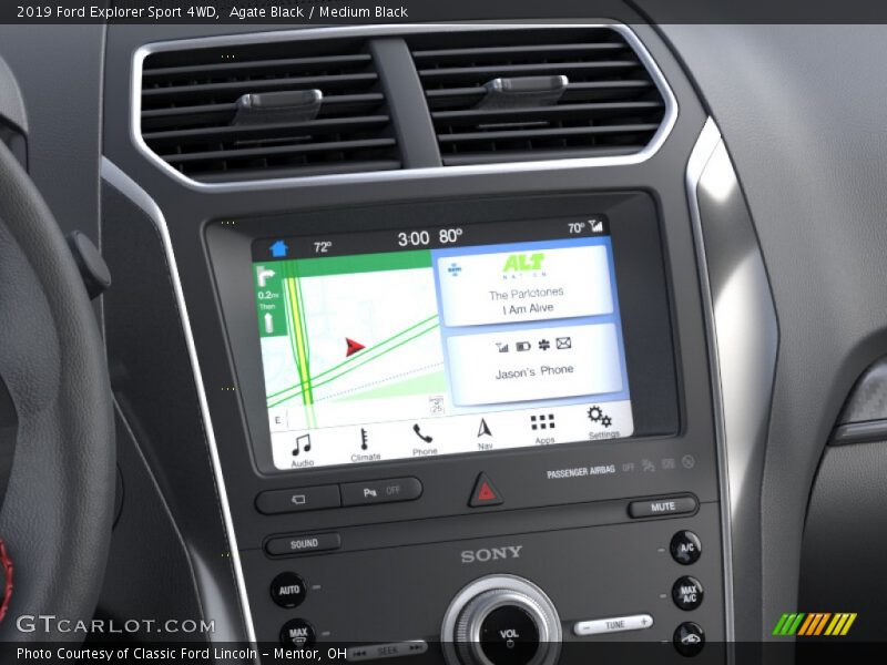 Agate Black / Medium Black 2019 Ford Explorer Sport 4WD