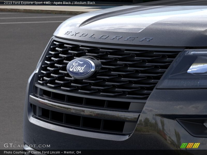 Agate Black / Medium Black 2019 Ford Explorer Sport 4WD