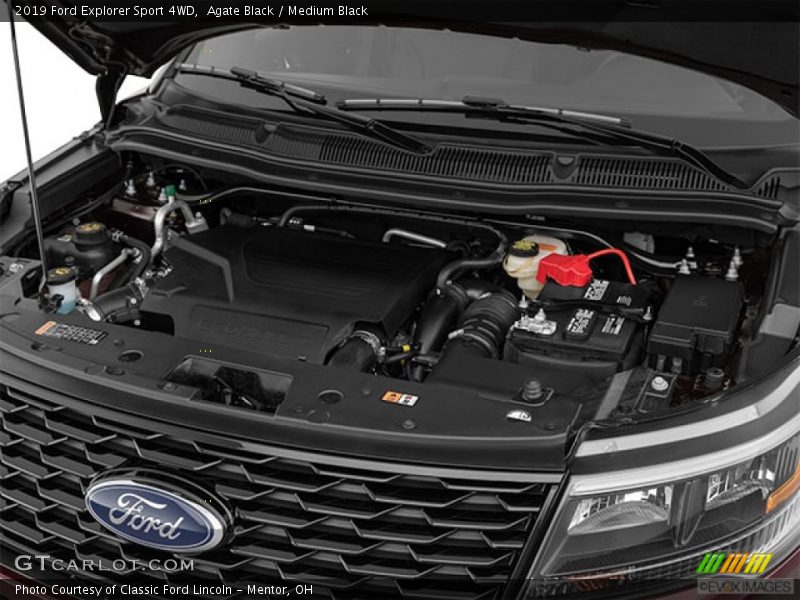 Agate Black / Medium Black 2019 Ford Explorer Sport 4WD