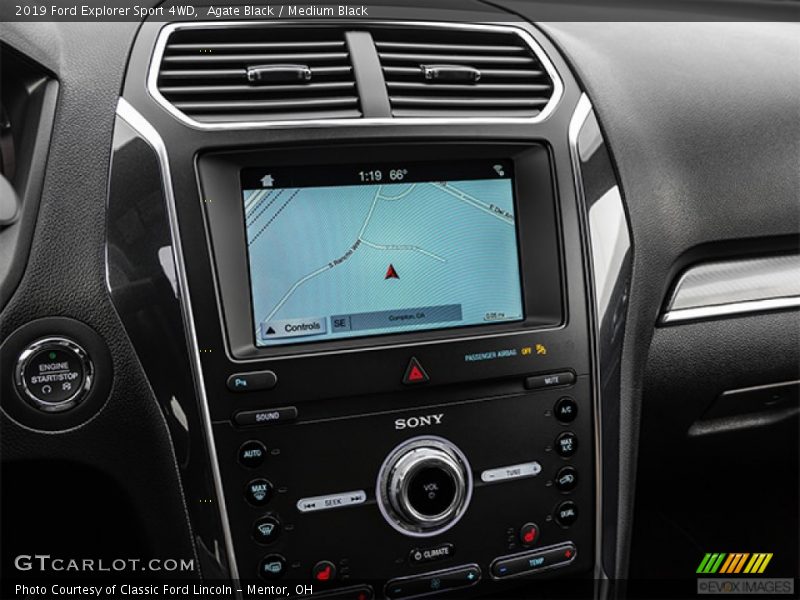 Agate Black / Medium Black 2019 Ford Explorer Sport 4WD