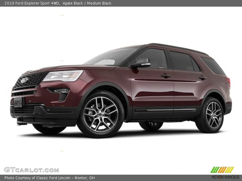 Agate Black / Medium Black 2019 Ford Explorer Sport 4WD