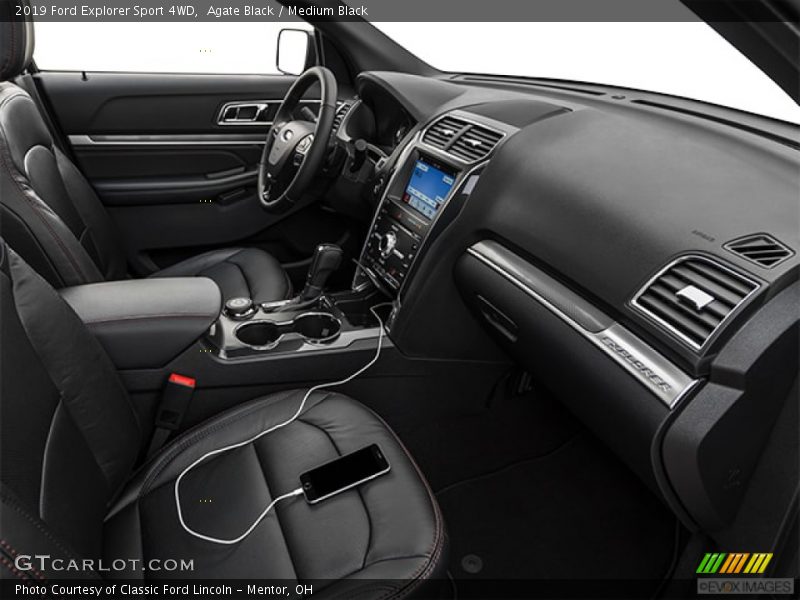 Agate Black / Medium Black 2019 Ford Explorer Sport 4WD