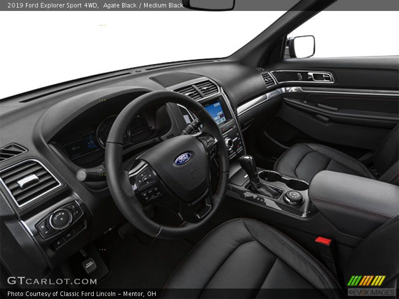 Agate Black / Medium Black 2019 Ford Explorer Sport 4WD