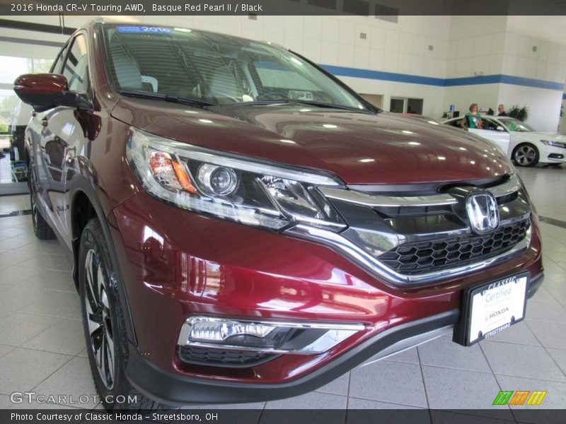 Basque Red Pearl II / Black 2016 Honda CR-V Touring AWD