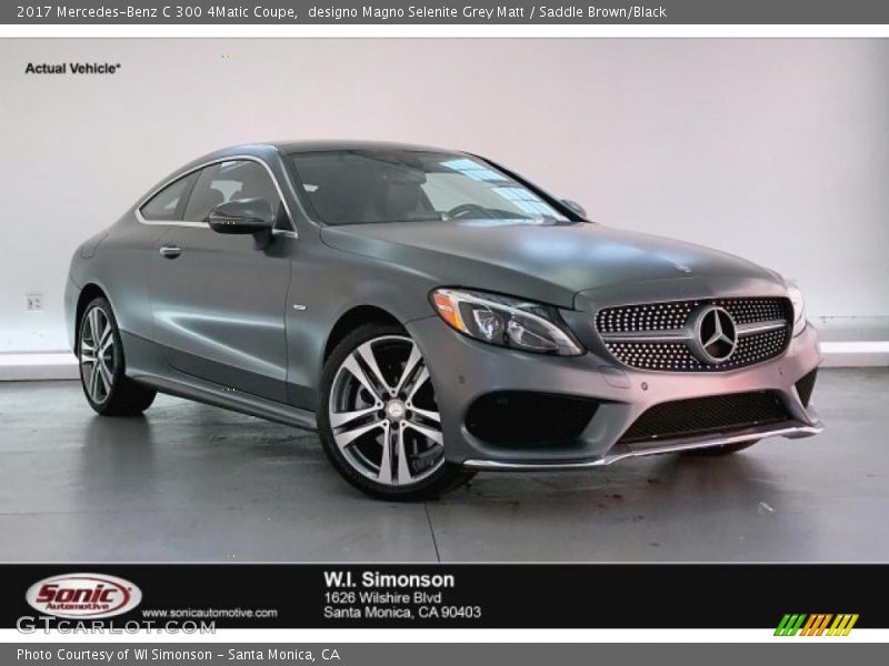 designo Magno Selenite Grey Matt / Saddle Brown/Black 2017 Mercedes-Benz C 300 4Matic Coupe