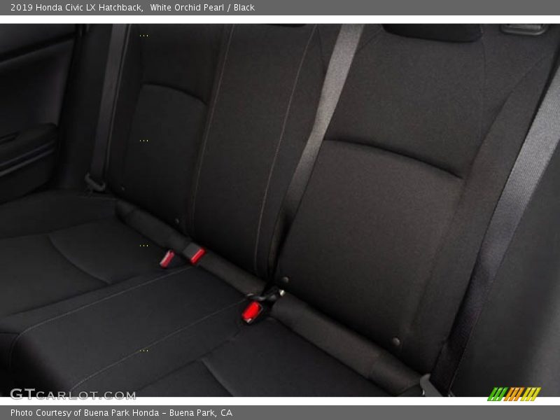 White Orchid Pearl / Black 2019 Honda Civic LX Hatchback
