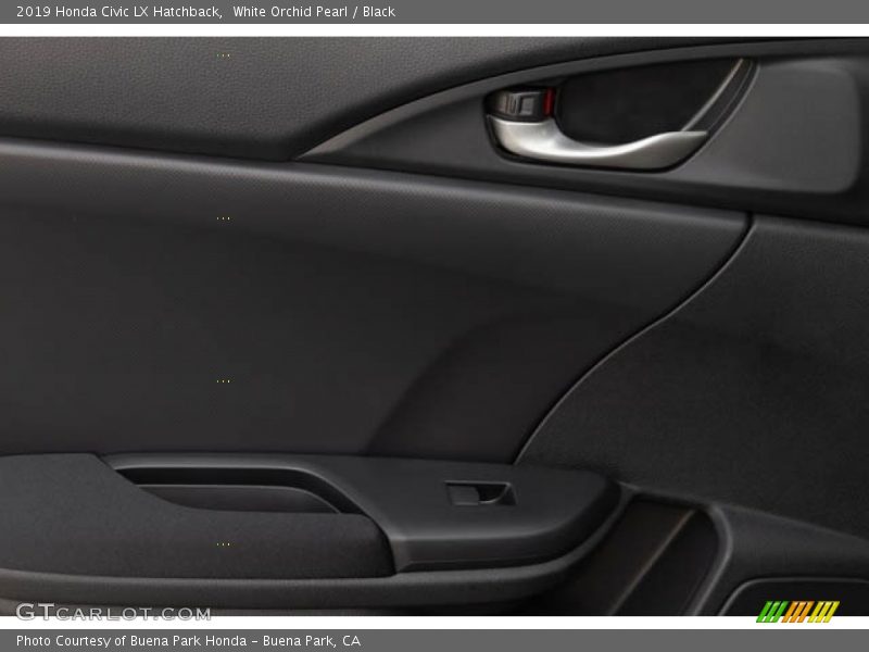 White Orchid Pearl / Black 2019 Honda Civic LX Hatchback