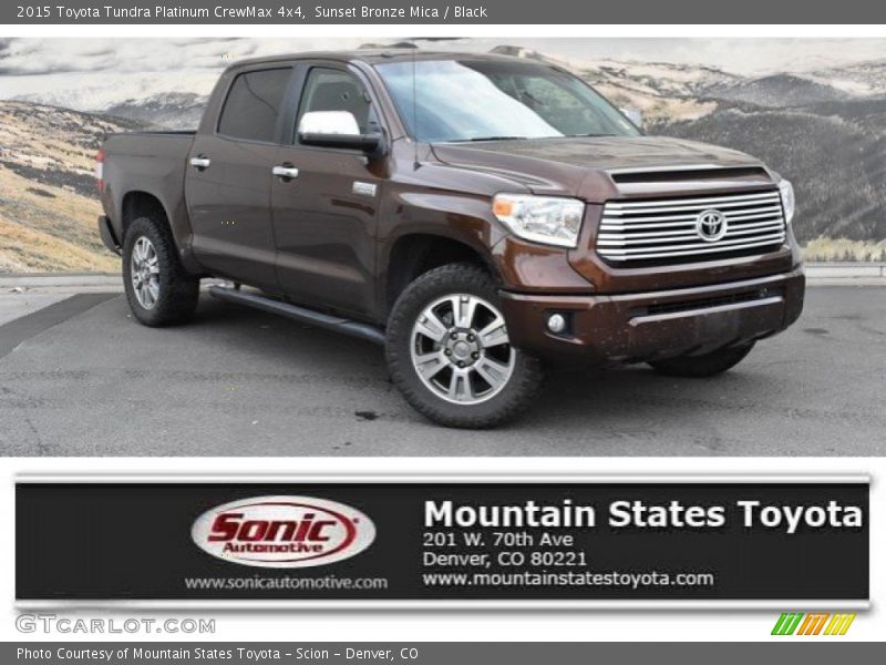 Sunset Bronze Mica / Black 2015 Toyota Tundra Platinum CrewMax 4x4