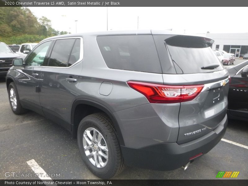 Satin Steel Metallic / Jet Black 2020 Chevrolet Traverse LS AWD