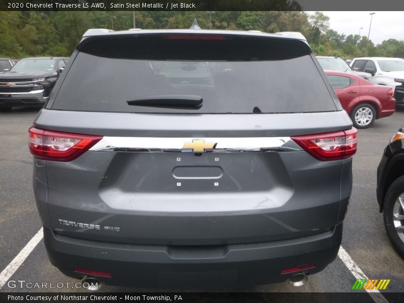 Satin Steel Metallic / Jet Black 2020 Chevrolet Traverse LS AWD