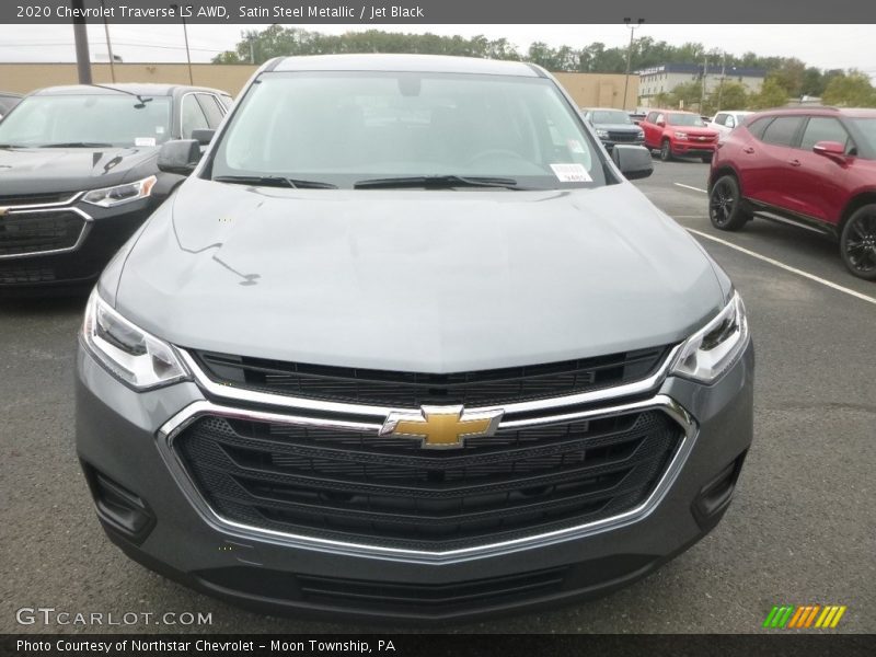 Satin Steel Metallic / Jet Black 2020 Chevrolet Traverse LS AWD