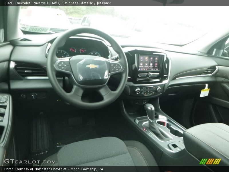Satin Steel Metallic / Jet Black 2020 Chevrolet Traverse LS AWD