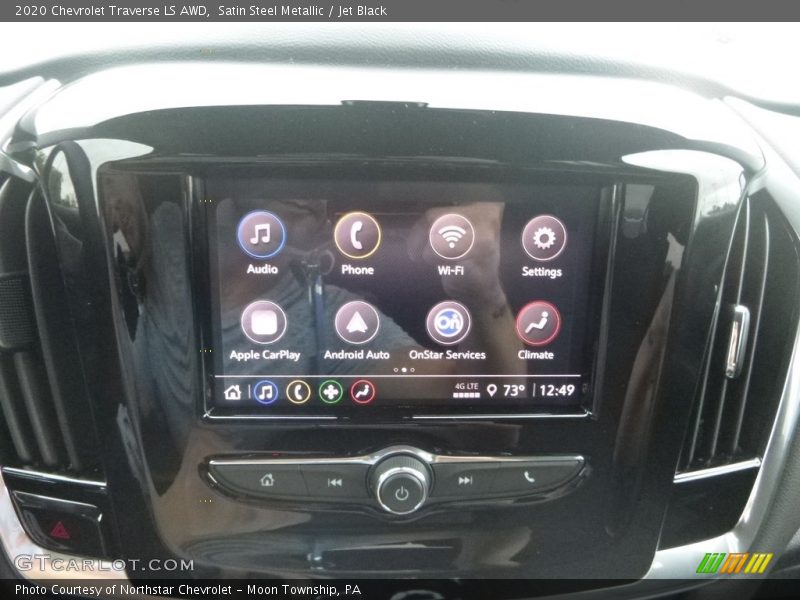 Satin Steel Metallic / Jet Black 2020 Chevrolet Traverse LS AWD