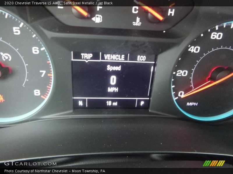 Satin Steel Metallic / Jet Black 2020 Chevrolet Traverse LS AWD