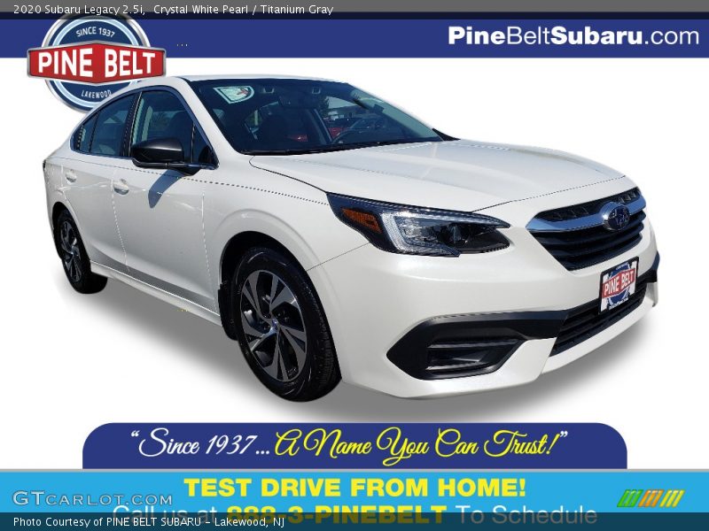 Crystal White Pearl / Titanium Gray 2020 Subaru Legacy 2.5i