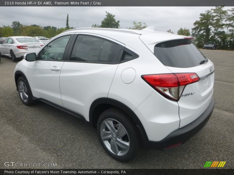 Platinum White Pearl / Gray 2019 Honda HR-V EX AWD