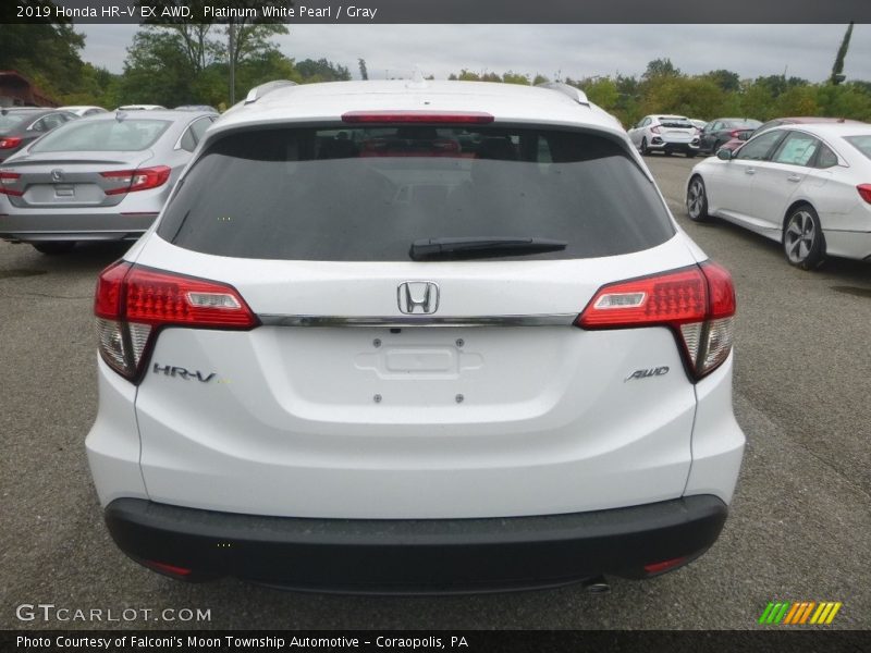Platinum White Pearl / Gray 2019 Honda HR-V EX AWD
