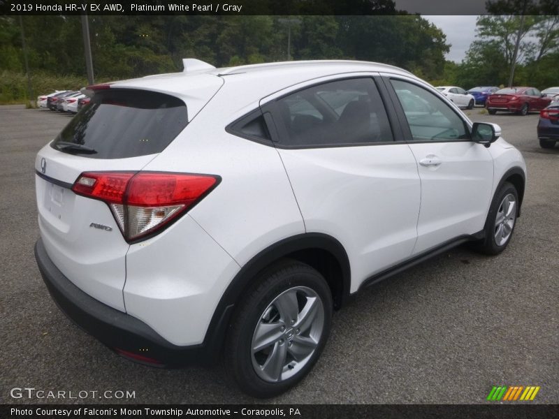 Platinum White Pearl / Gray 2019 Honda HR-V EX AWD