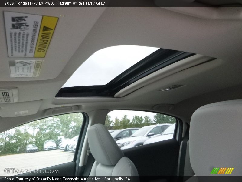 Platinum White Pearl / Gray 2019 Honda HR-V EX AWD