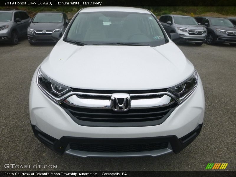 Platinum White Pearl / Ivory 2019 Honda CR-V LX AWD