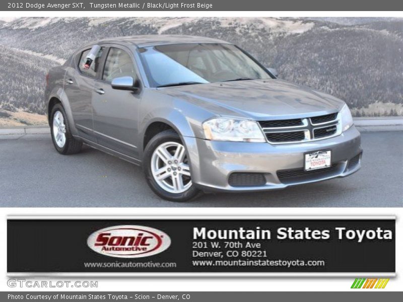 Tungsten Metallic / Black/Light Frost Beige 2012 Dodge Avenger SXT