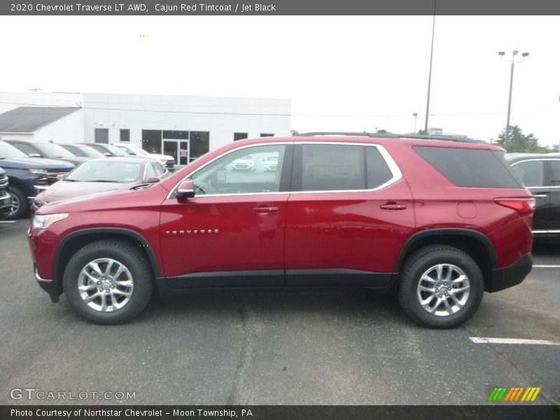 Cajun Red Tintcoat / Jet Black 2020 Chevrolet Traverse LT AWD