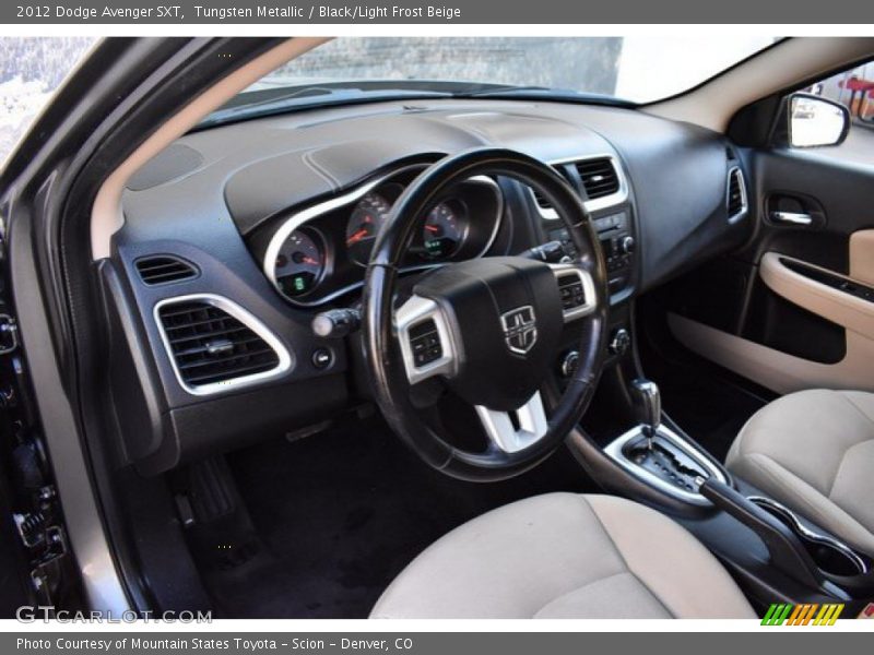 Tungsten Metallic / Black/Light Frost Beige 2012 Dodge Avenger SXT