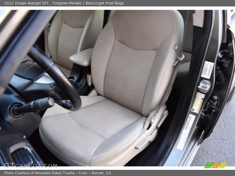 Tungsten Metallic / Black/Light Frost Beige 2012 Dodge Avenger SXT