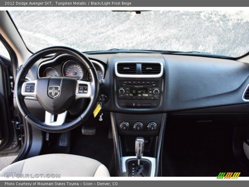 Tungsten Metallic / Black/Light Frost Beige 2012 Dodge Avenger SXT