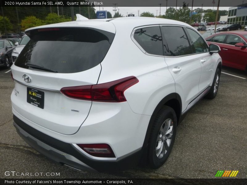Quartz White / Black 2020 Hyundai Santa Fe SEL AWD