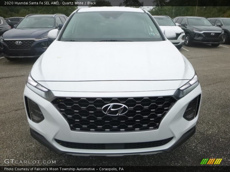 Quartz White / Black 2020 Hyundai Santa Fe SEL AWD
