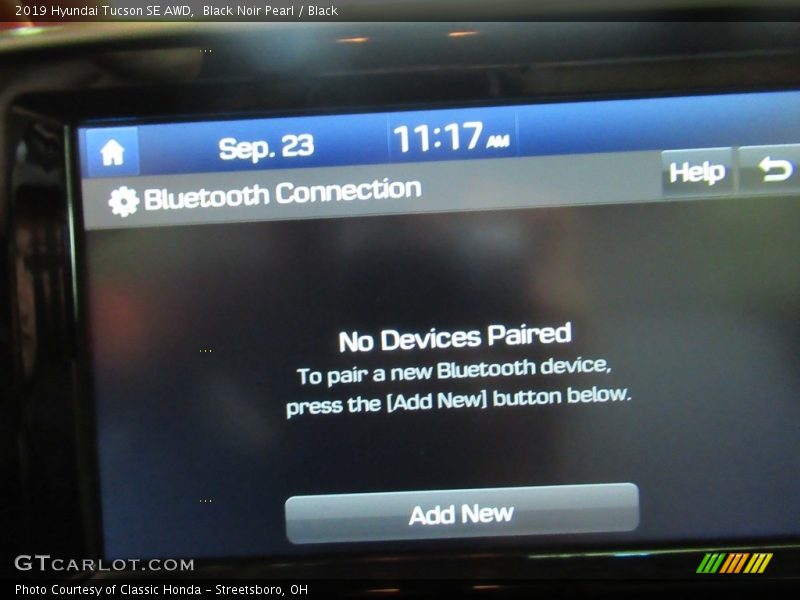 Black Noir Pearl / Black 2019 Hyundai Tucson SE AWD