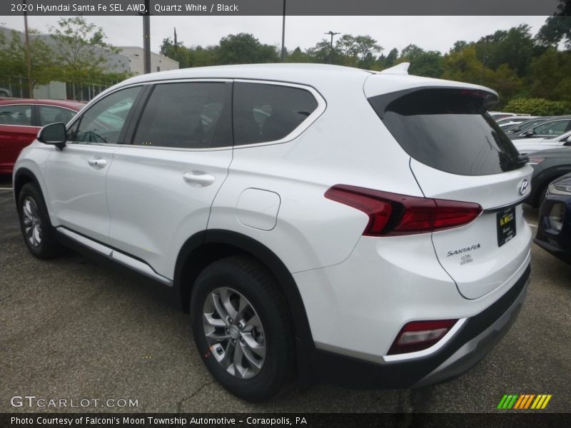Quartz White / Black 2020 Hyundai Santa Fe SEL AWD