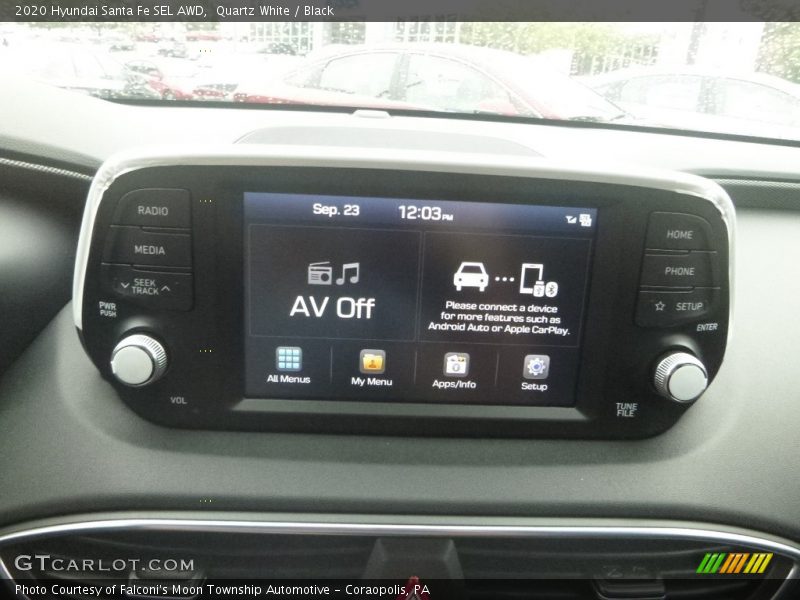 Controls of 2020 Santa Fe SEL AWD