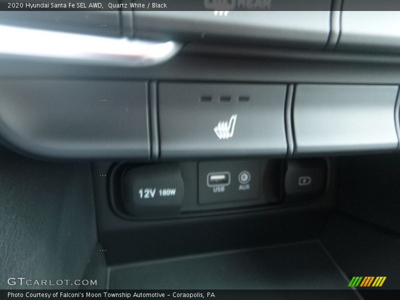 Quartz White / Black 2020 Hyundai Santa Fe SEL AWD