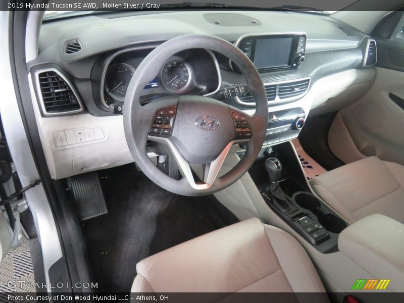 Molten Silver / Gray 2019 Hyundai Tucson SE AWD