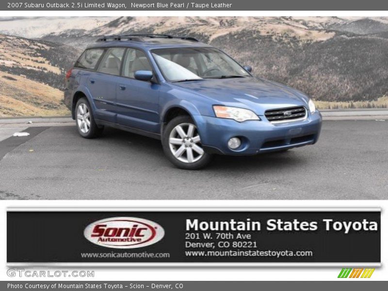 Newport Blue Pearl / Taupe Leather 2007 Subaru Outback 2.5i Limited Wagon