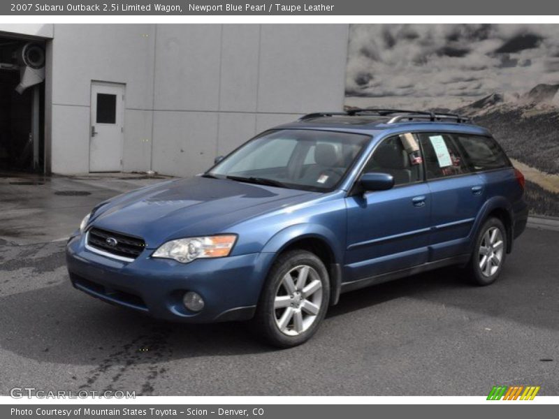 Newport Blue Pearl / Taupe Leather 2007 Subaru Outback 2.5i Limited Wagon