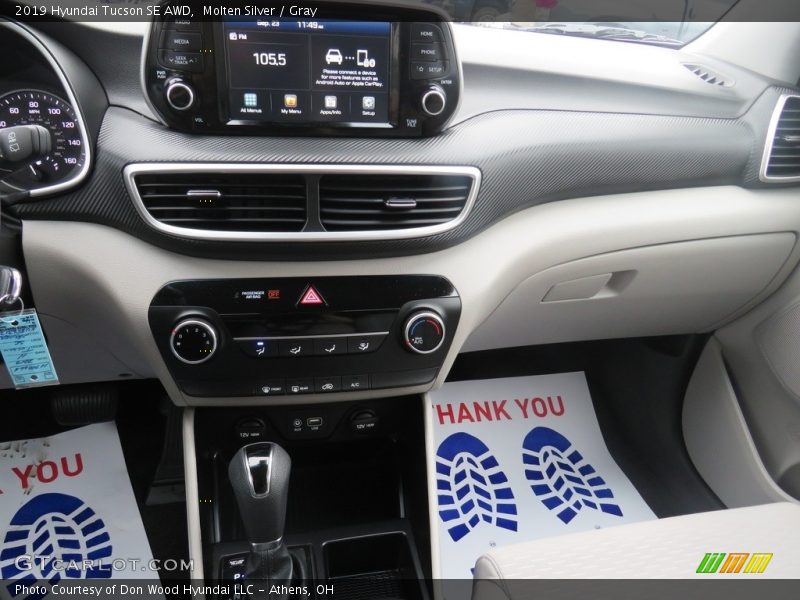 Molten Silver / Gray 2019 Hyundai Tucson SE AWD